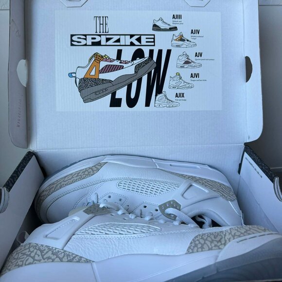 Nike Air Jordan Spizike Low Basketball Shoes $160“White Neutral Grey” FQ1759-103 - Picture 5 of 14